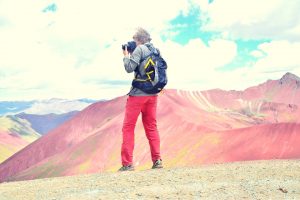 Tourist in the Rainbow Mountain